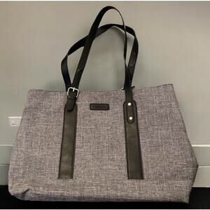 NEW Utotebag Women's Gray Black Computer Bag Tote Bag Purse Laptop